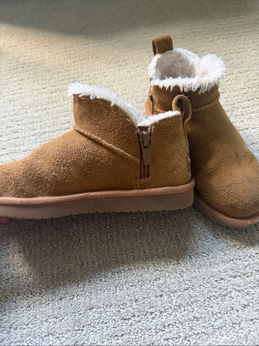 Koolaburra by UGG Chestnut Faux-Suede Shearling Boots for Kids